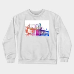 Brooklyn Bridge (Watercolor) Crewneck Sweatshirt